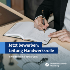 Stellenausschreibung Leitung Handwerksrolle (m/w/d)